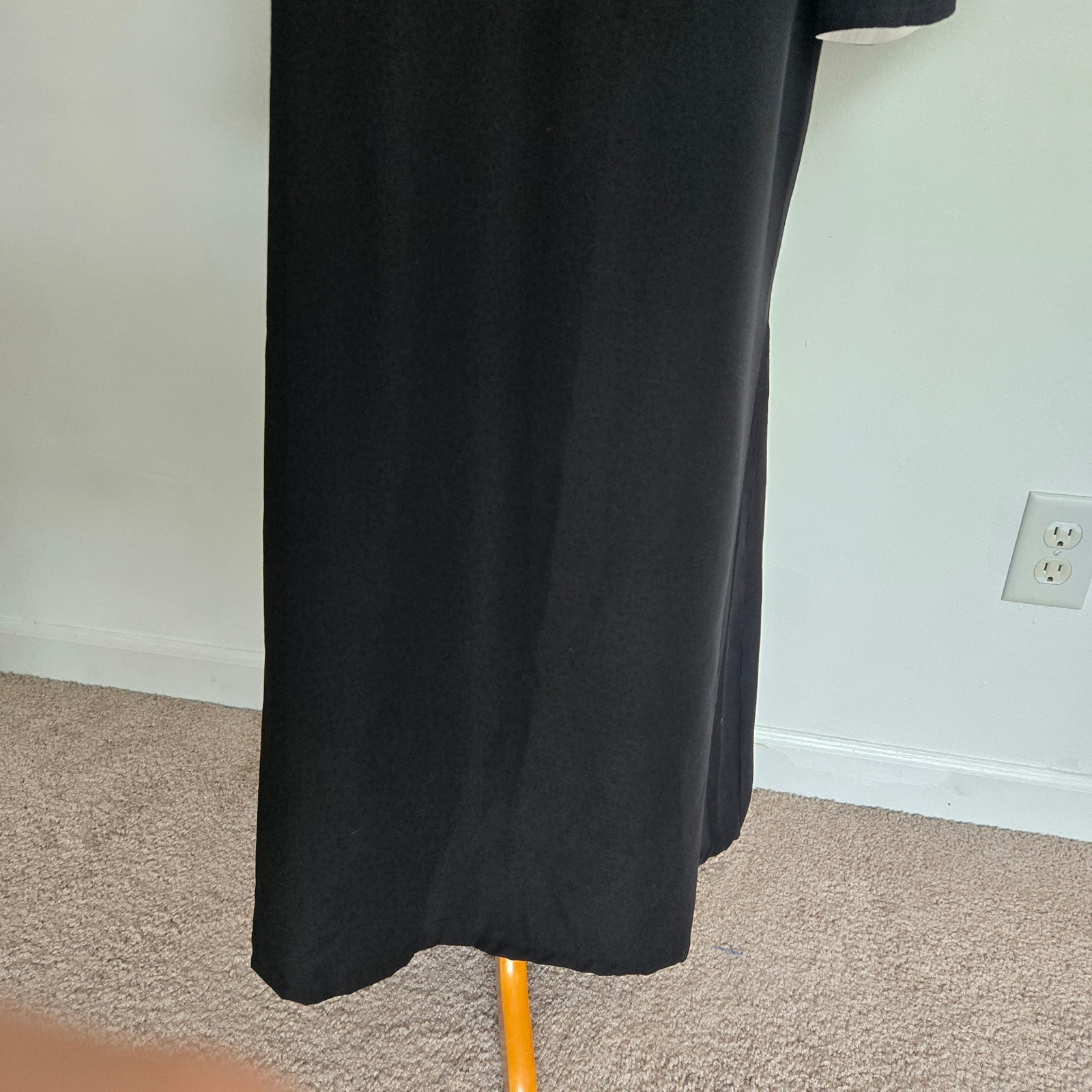 Annah Hariri Women Classic Modest Black Dress Bell Sleeve Chic Modern Long 12 — image 6 of 8
